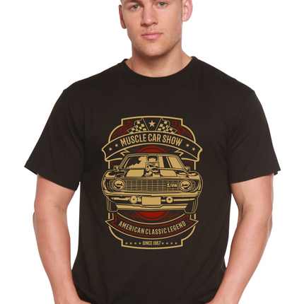 Muscle Car Show Spun Bamboo® Men's Bamboo Viscose/Organic Cotton Short Sleeve Graphic T-Shirt