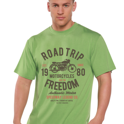 Road Trip Spun Bamboo® Men's Bamboo Viscose/Organic Cotton Short Sleeve Graphic T-Shirt