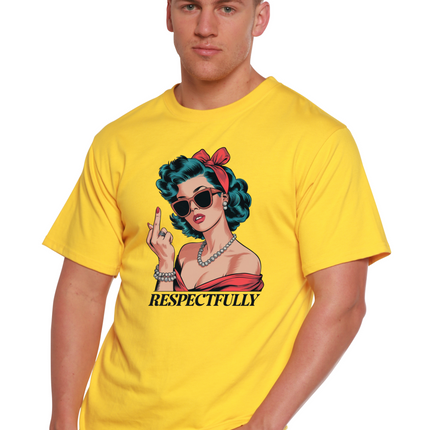 Respectfully Middle Finger Unisex Bamboo/Cotton Graphic T-Shirt
