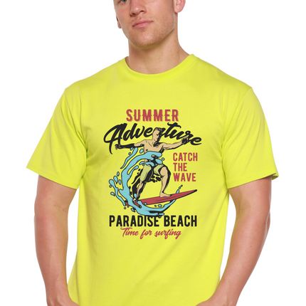 Catch The Wave Men's Bamboo Viscose/Organic Cotton Short Sleeve Graphic T-Shirt