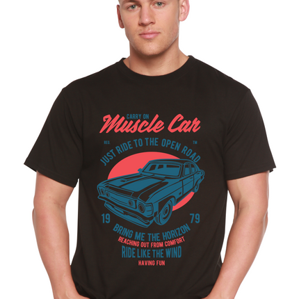 Muscle Car Spun Bamboo® Men's Bamboo Viscose/Organic Cotton Short Sleeve Graphic T-Shirt