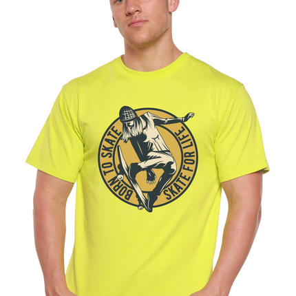 Skate For Life Men's Bamboo Viscose/Organic Cotton Short Sleeve Graphic T-Shirt