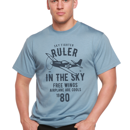 Ruler In The Sky Spun Bamboo® Men's Bamboo Viscose/Organic Cotton Short Sleeve Graphic T-Shirt