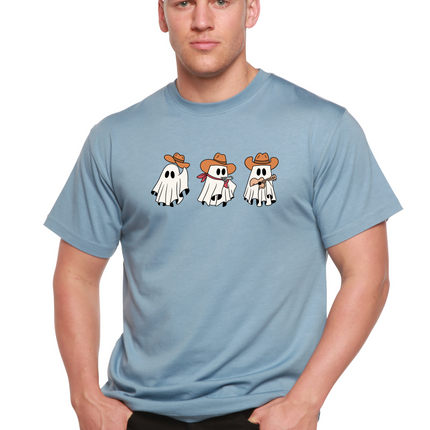 Cowboy Ghosts Unisex Bamboo Viscose/Organic Cotton Short Sleeve Graphic T-Shirt
