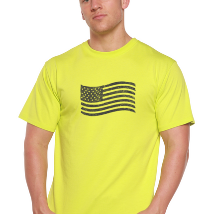 American Flag Men's Bamboo Short Sleeve Graphic T-Shirt