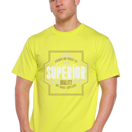 Superior Quality Men's Bamboo Viscose/Organic Cotton Short Sleeve Graphic T-Shirt