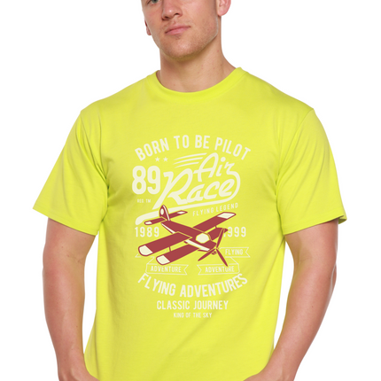 Born To Be Pilot Men's Bamboo Viscose/Organic Cotton Short Sleeve Graphic T-Shirt