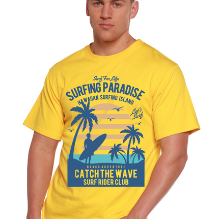 Surfing Paradis Spun Bamboo® Men's Bamboo Viscose/Organic Cotton Short Sleeve Graphic T-Shirt