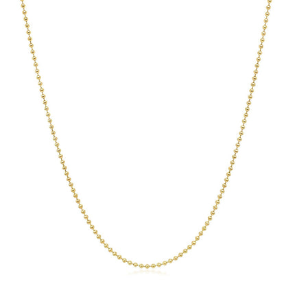 14k Yellow Gold Bead Chain 1.0mm