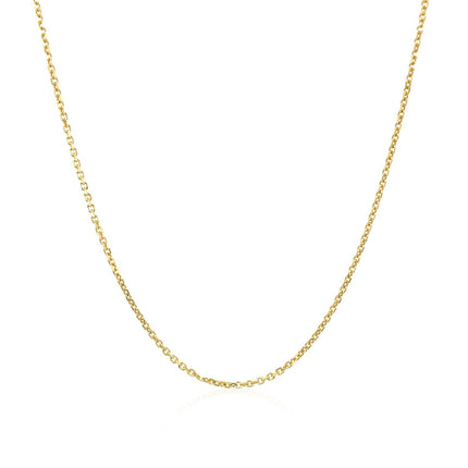 10k Yellow Gold Cable Chain 1.1mm