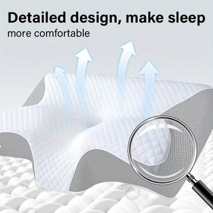 Ergonomic Memory Foam Neck Pillow – Slow Rebound, Back & Side Sleeper