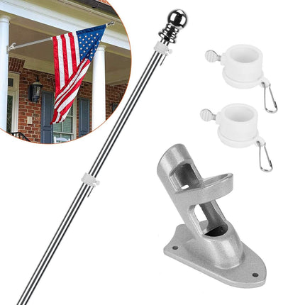 6Ft Stainless Steel Wall Mounted Flag Pole