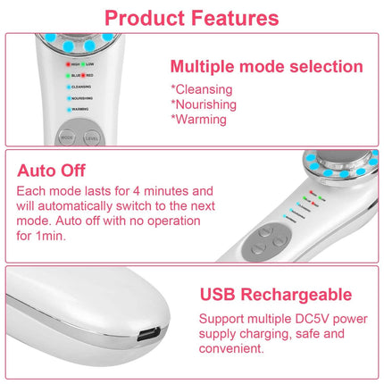 7-in-1 Facial Massager Ultrasonic High Frequency Face Lifting Machine