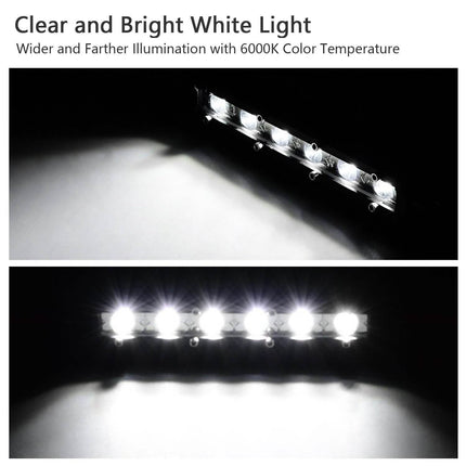 7" LED Light Bar Single Row Offroad Spot Lights