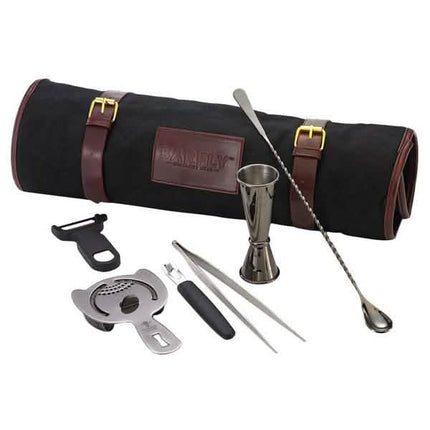 7-Piece: Barfly M37100BK Essentials Gun Metal Black Bar Cocktail Kit