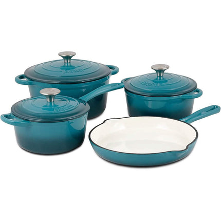 7-Piece: Basque Enameled Cast Iron Cookware Set