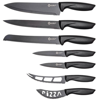 7-Piece Set: Chef Knife, Bread, Carving, Utility, Pairing, Cheese, Pizza