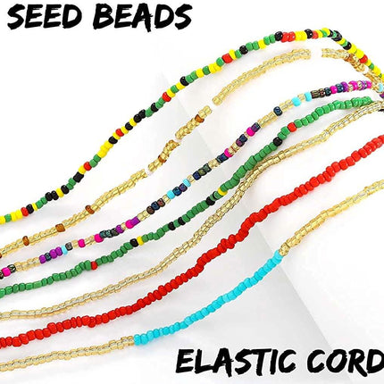7-Pieces: Women Waist Bead Chain Belly Chain Beach Jewelry