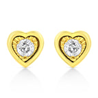 Yellow.Sterling Silver / 0.1 / Heart Shape