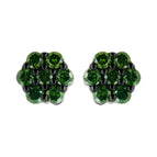 White.Sterling Silver / 1 / Green Diamond