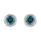 White.Sterling Silver / 0.25 / Blue Diamond