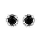 White.Sterling Silver / 1.25 / Black Diamond