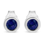 White.Sterling Silver / Blue Sapphire