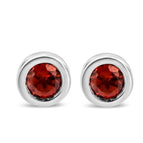 White.Sterling Silver / Red Ruby