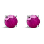White.Sterling Silver / Pink Ruby