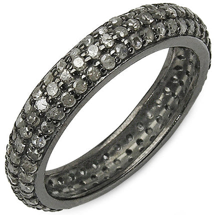 1.40 Carat Genuine TLB Diamond .925 Sterling Silver Ring