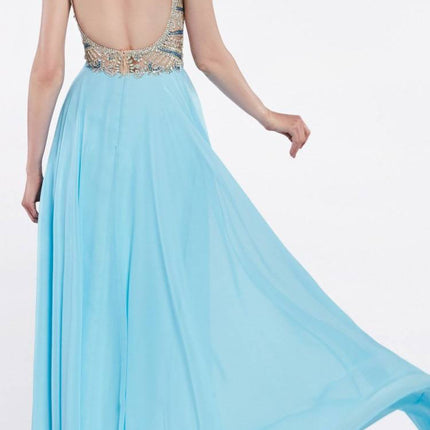 Cinderella Divine 71190 Long Dress Beaded Top Open Back