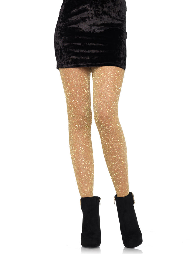 Metallic Shimmer Tights - Gold - O/S