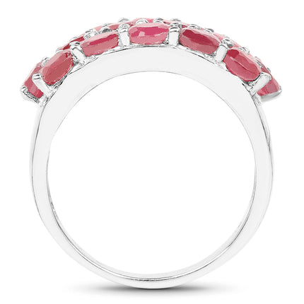 3.52 Carat Genuine Ruby .925 Sterling Silver Ring