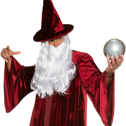 Adult Burgundy Wizard Stargazer Fantasy Magic Sorcerer Men's Costume