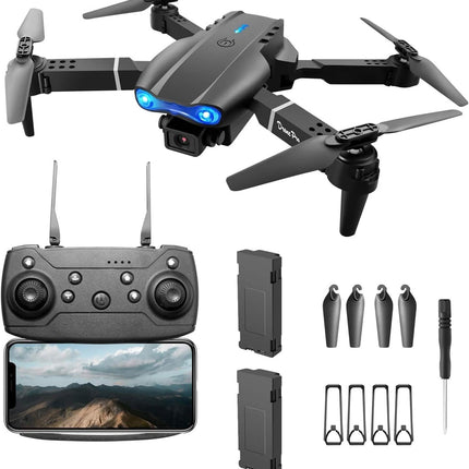 Drone HD Dual Camera, WiFi FPV Foldable RC Quadcopter