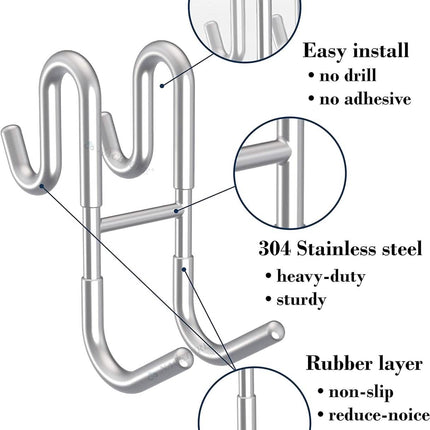 Rust-Resistant Door Mount Shower Hook – Strong Multifunctional Hanging Hook