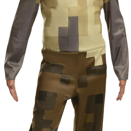 Minecraft Husk Jack O'lantern Costume, Official Minecraft Boys Hooded Jumpsuit