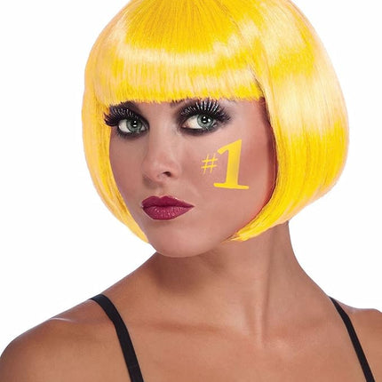 Neon Yellow Bob Wig Short Wig with Bangs