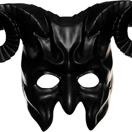 Adult Black Foam Half Devil Masquerade Costume Mask