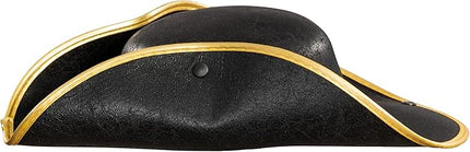 Pirate Tricorn Hat Faux Leather – Colonial Renaissance Costume Cosplay Hat