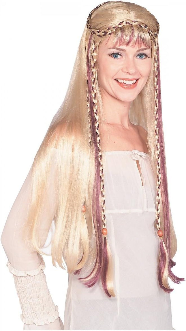 Blonde Renaissance Fair Maiden Guinevere Wig
