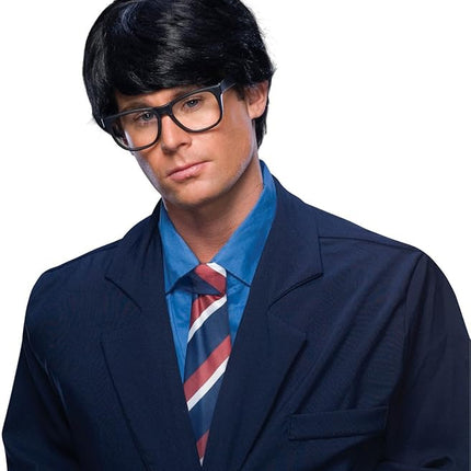 Men's Short Black Nerd Character Wig