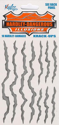 Hardley-Dangerous Illusions 10 Hardley-Damaged Krack-Ups Stickers