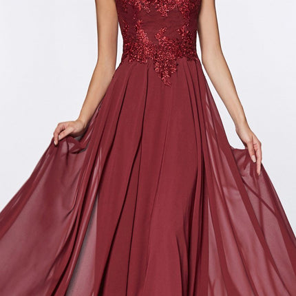 Cinderella Divine 7258W Off The Shoulder Long  Gown