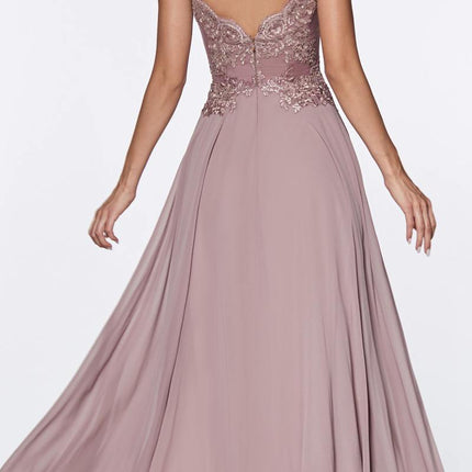 Cinderella Divine 7258 Off The Shoulder Long Gown