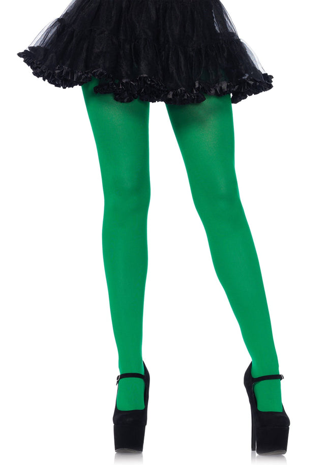 Nylon Tights - Kelly Grn - O/S