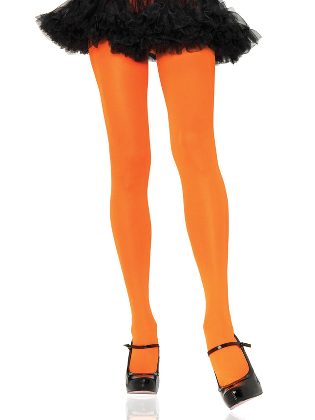 Nylon Tights - Orange - O/S
