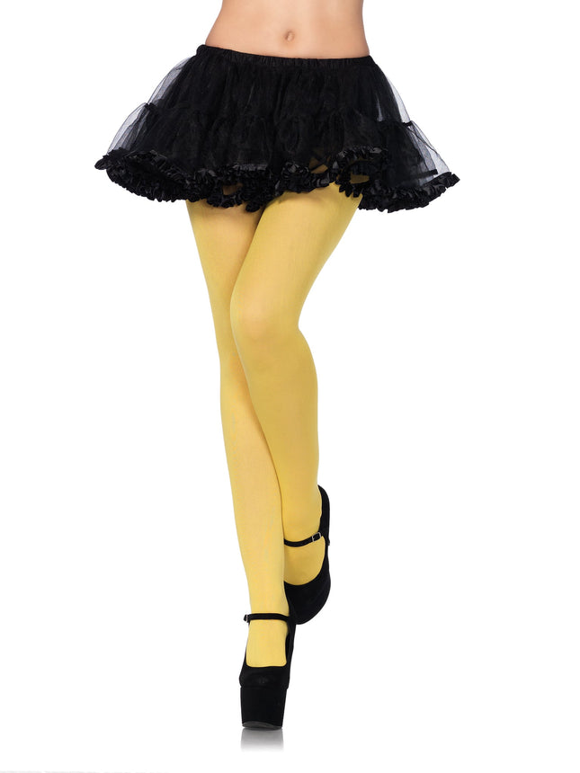 Nylon Tights - Yellow - O/S