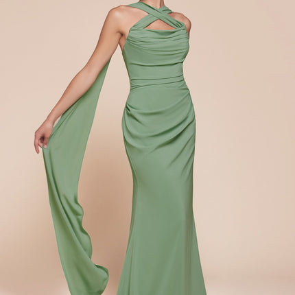 Ladivine 7433 Dress Versatile Tie Chiffon Strapless Dress