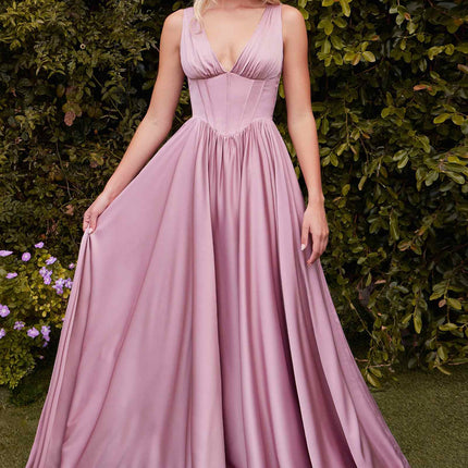 Ladivine 7447 Dress A-Line Soft Satin Gown
